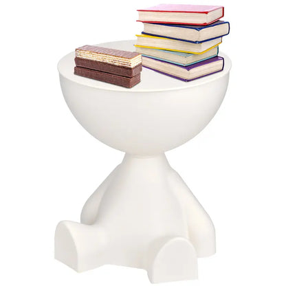 Modern Round Side Table – Bowl-Shaped End Table & Nightstand