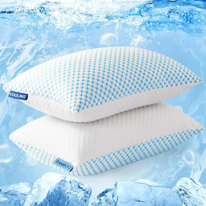 Easeland Adjustable Cooling Bed Pillows – 2-Pack