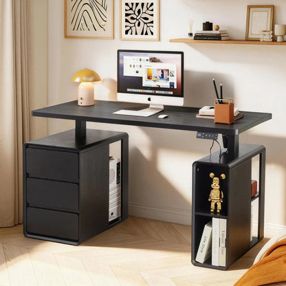 Giratree 55” Electric Standing Desk with 3 Drawers