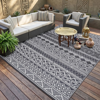 Garvee Waterproof Double-Sided Outdoor Plastic Straw Rug