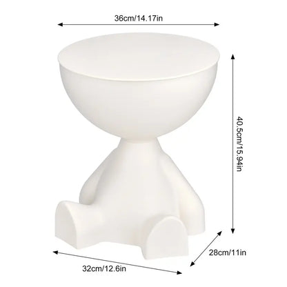Modern Round Side Table – Bowl-Shaped End Table & Nightstand
