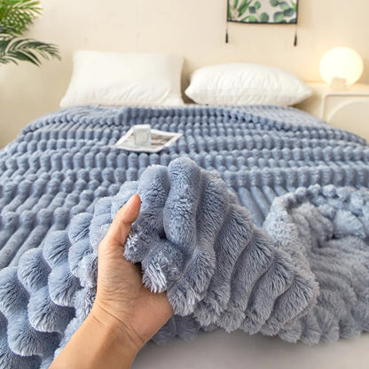 Slumber Ultra-Soft 3D Striped Throw Blanket
