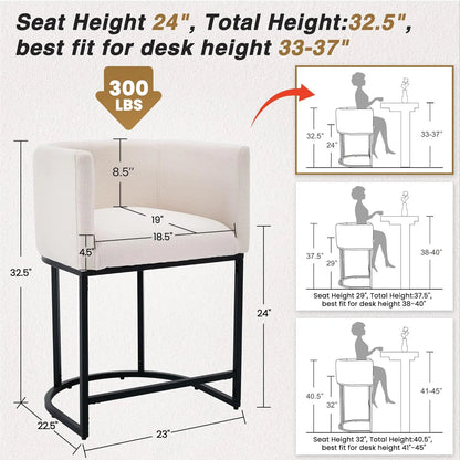 HNY Modern Linen Upholstered 24" Counter Stool  11. Dinner Plates