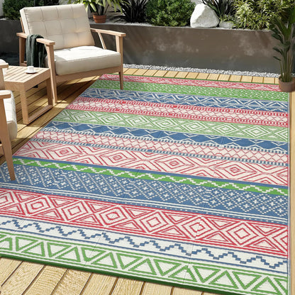 Garvee Waterproof Double-Sided Outdoor Plastic Straw Rug