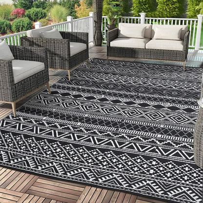 Garvee Waterproof Double-Sided Outdoor Plastic Straw Rug