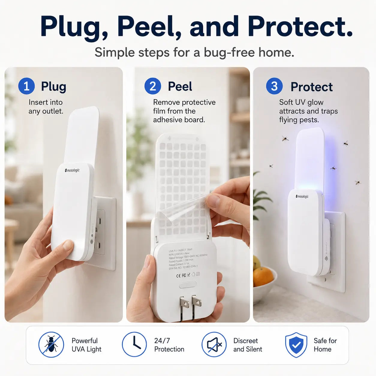 Mosalogic Indoor UV Fruit Fly & Gnat Trap Plug-In  3. Magnolia Flowers