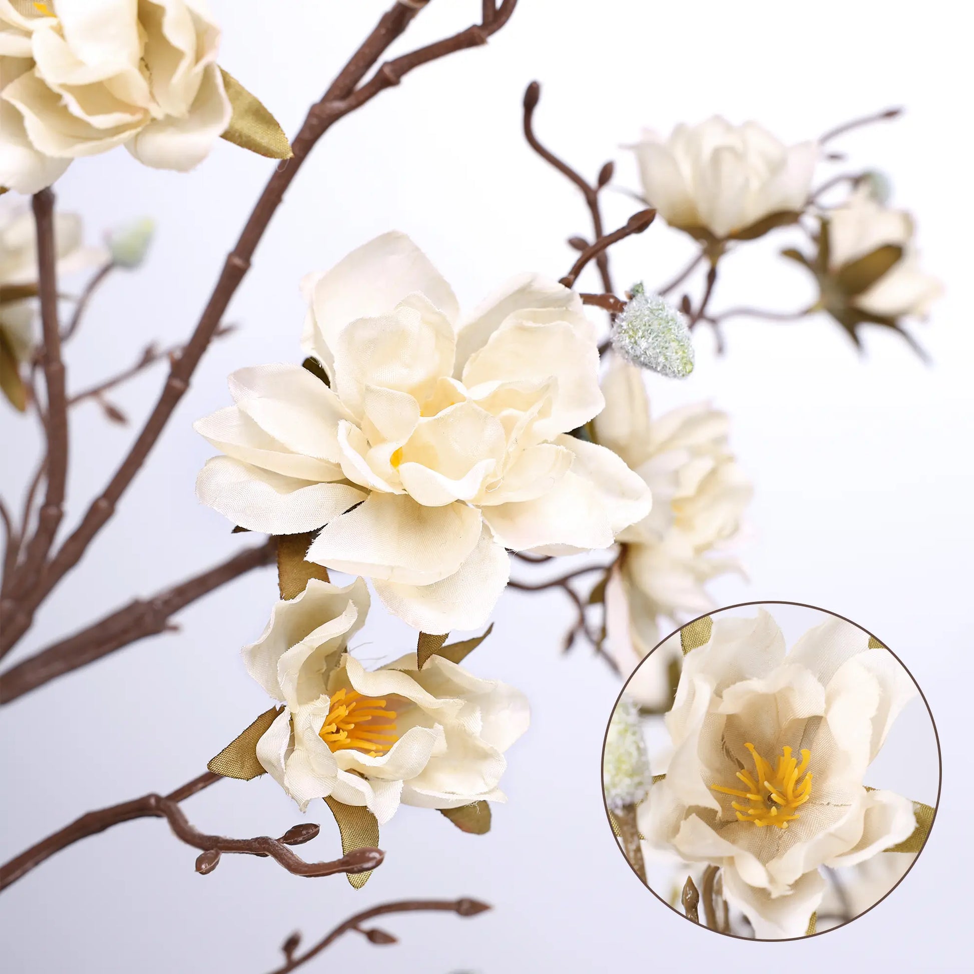 Ivydale Artificial Magnolia Flower Stems (3-Piece)