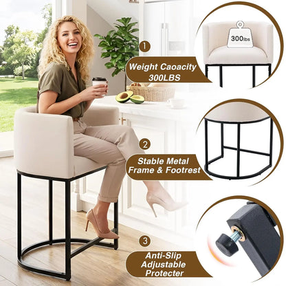 HNY Modern Linen Upholstered 24" Counter Stool  11. Dinner Plates