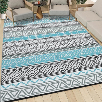 Garvee Waterproof Double-Sided Outdoor Plastic Straw Rug