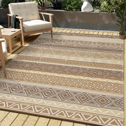 Garvee Waterproof Double-Sided Outdoor Plastic Straw Rug