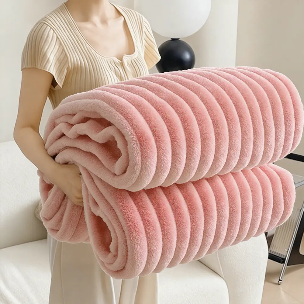 Slumber Ultra-Soft 3D Striped Throw Blanket
