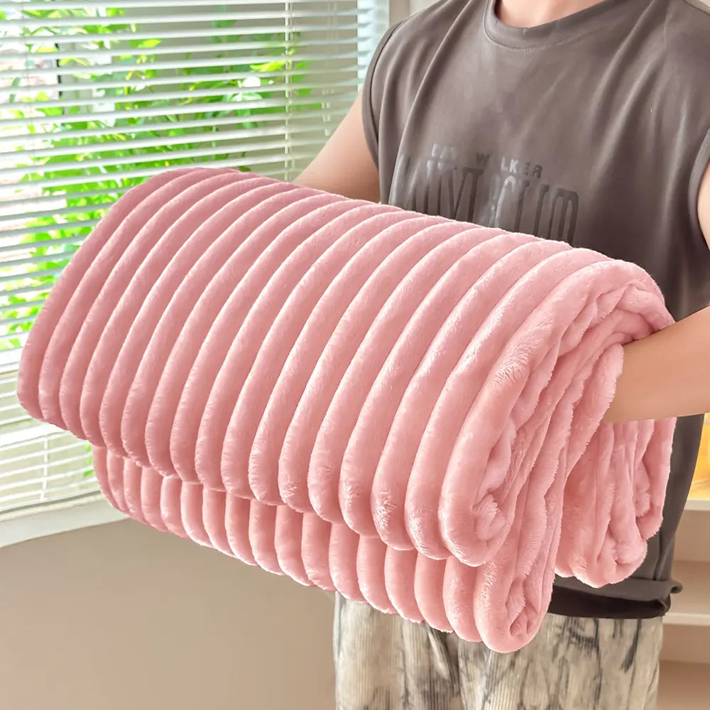 Slumber Ultra-Soft 3D Striped Throw Blanket