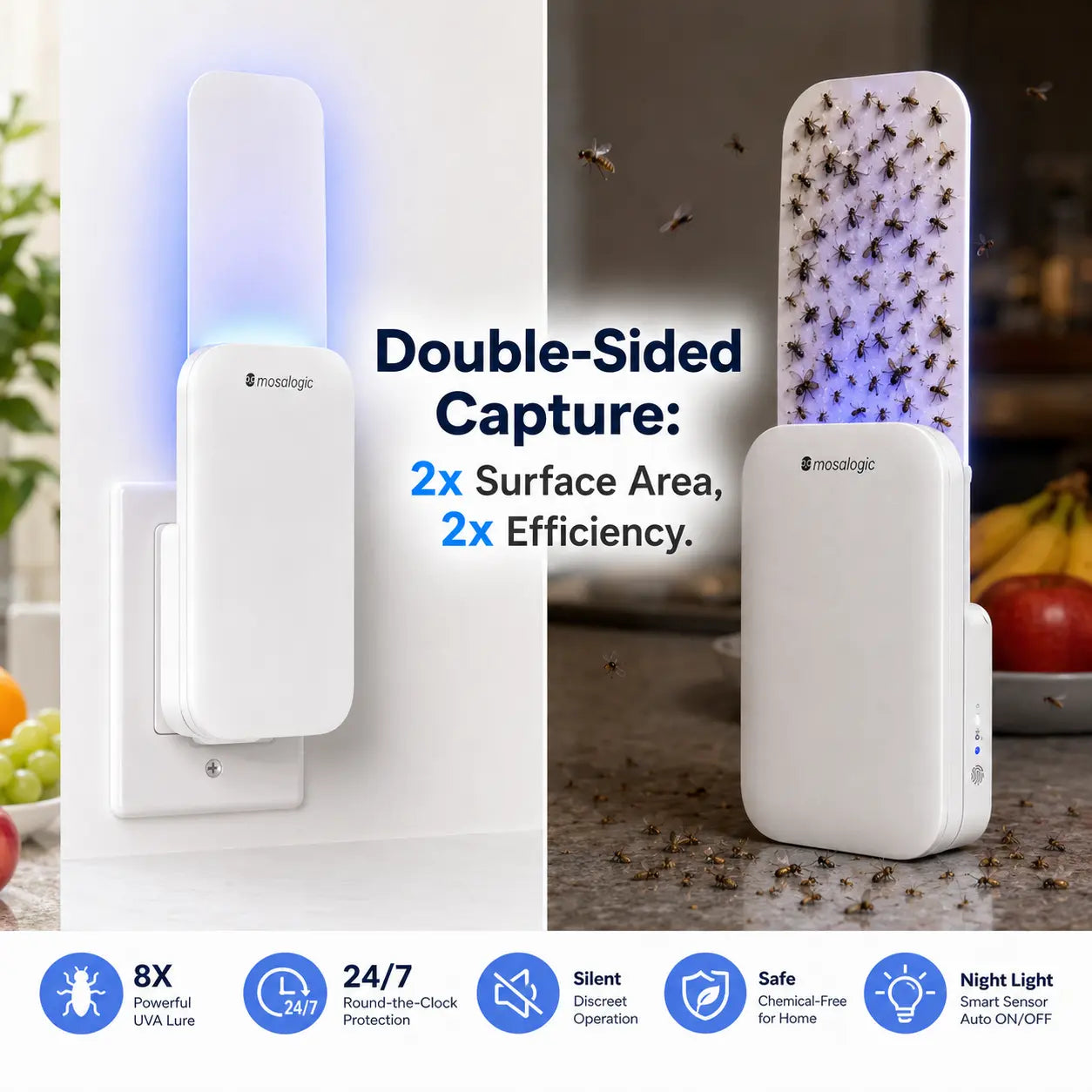 Mosalogic Indoor UV Fruit Fly & Gnat Trap Plug-In  3. Magnolia Flowers