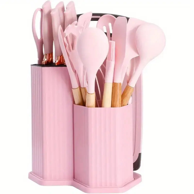 19-Piece High-Carbon Stainless Steel Kitchen Utensils Set